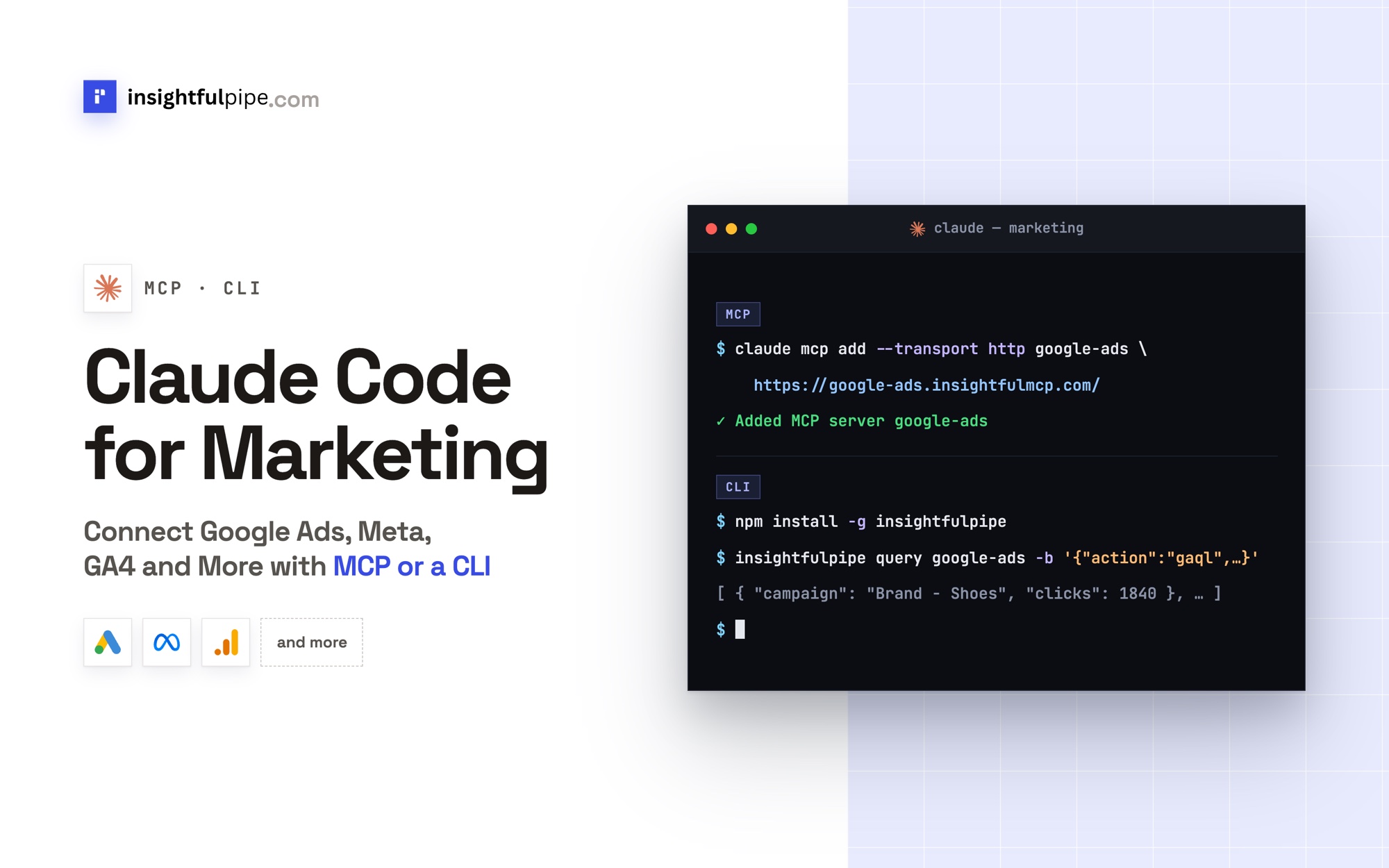 Claude Code for Marketing: Connect Google Ads, Meta, GA4 and More with MCP or a CLI